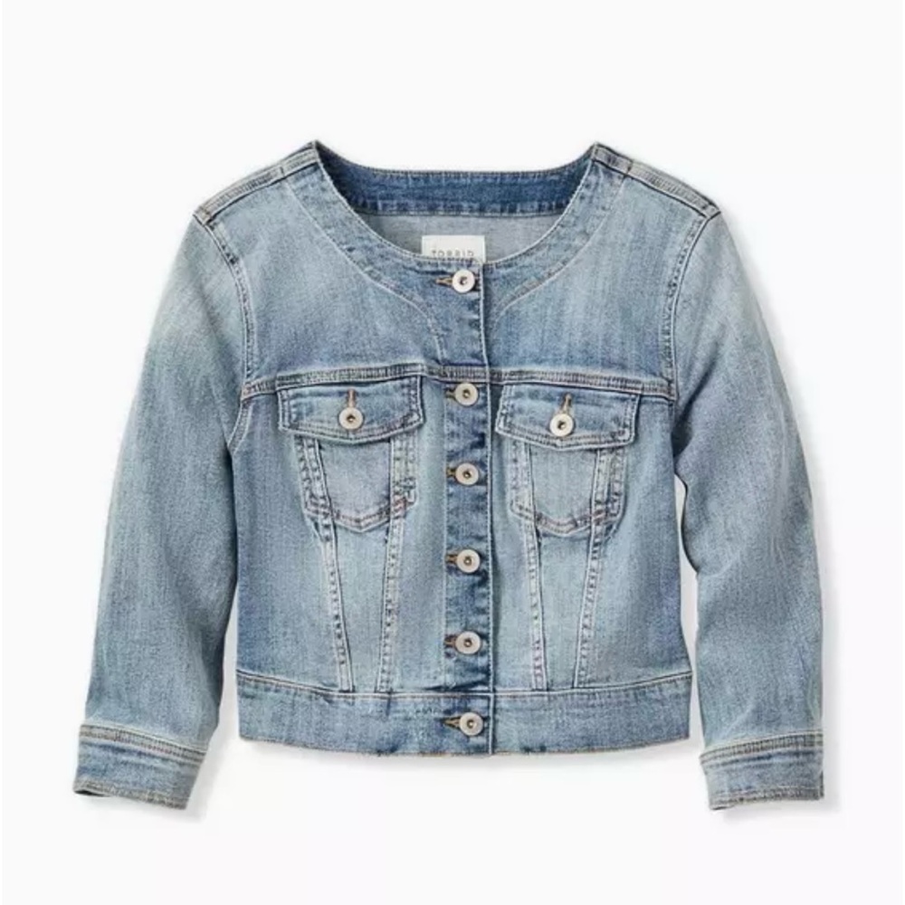 Torrid Crop Denim Jacket